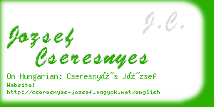 jozsef cseresnyes business card